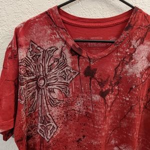 Affliction Red Cross T-shirt